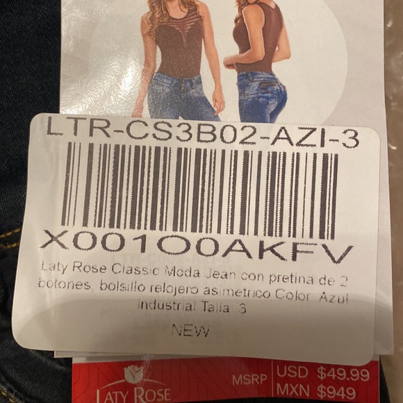 SOLD✨Katy Rose•Mid Rise Colombian Skinny Jeans•Blue•Size 3✨ - Picture 8 of 9